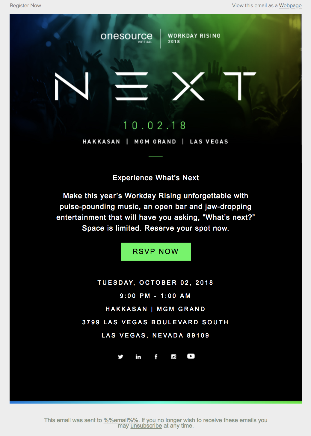 Marketing Party Email Invite